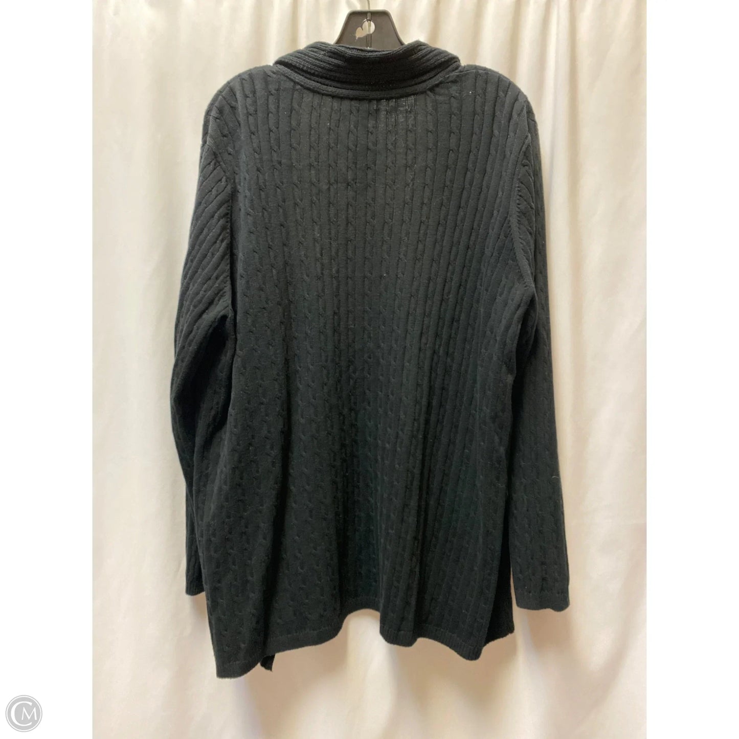 Cardigan By Kim Rogers In Black, Size: 1x