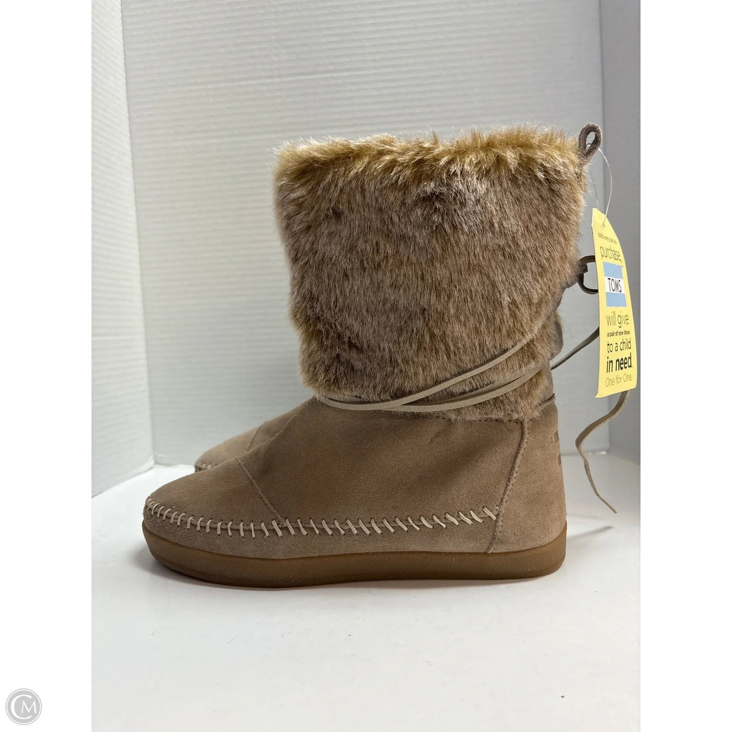 Boots Mid-calf Flats By Toms In Grey, Size: 8