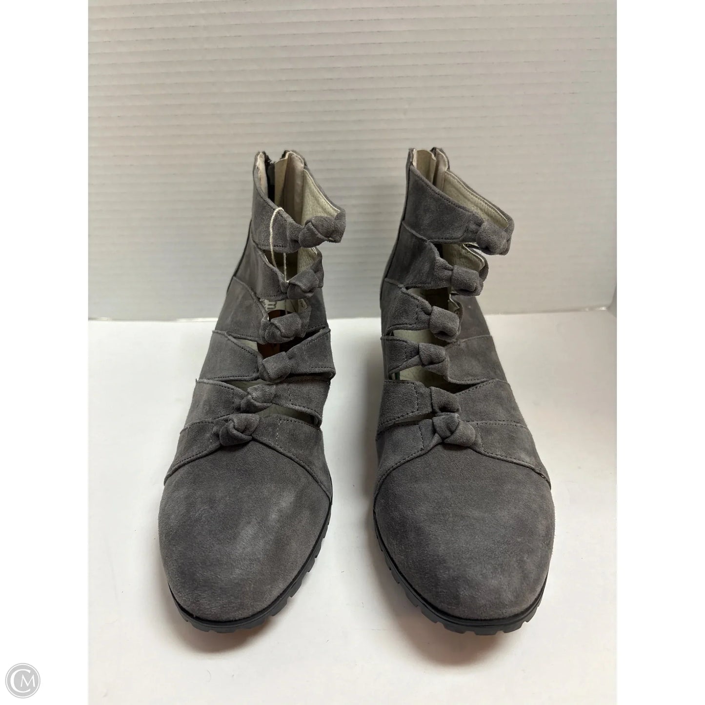 Shoes Heels Block By Jambu In Grey, Size: 8