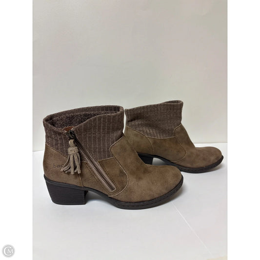 Boots Ankle Heels By Boc In Brown, Size: 6