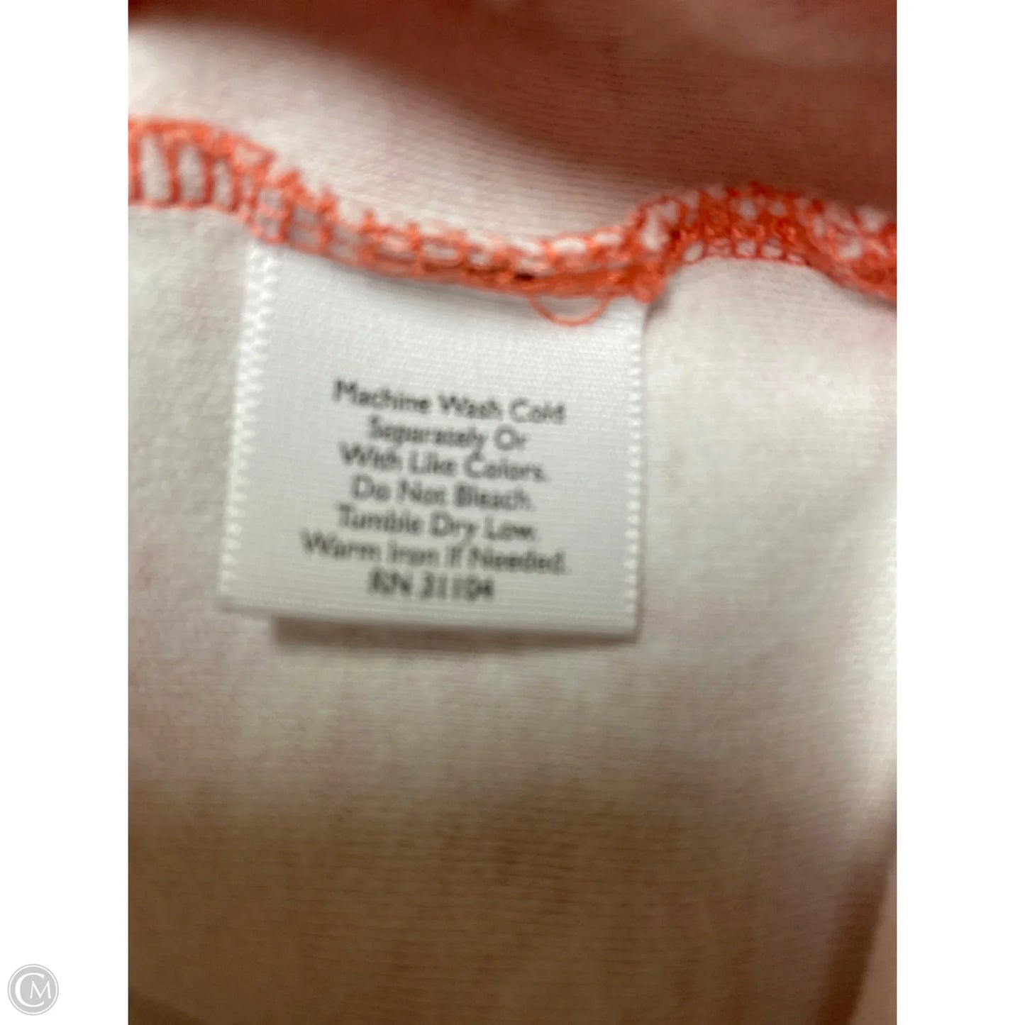 Top Short Sleeve By Kim Rogers In Peach, Size: M