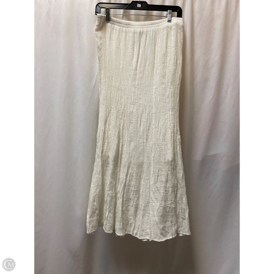 Skirt Maxi By Ab Studio In White, Size: M