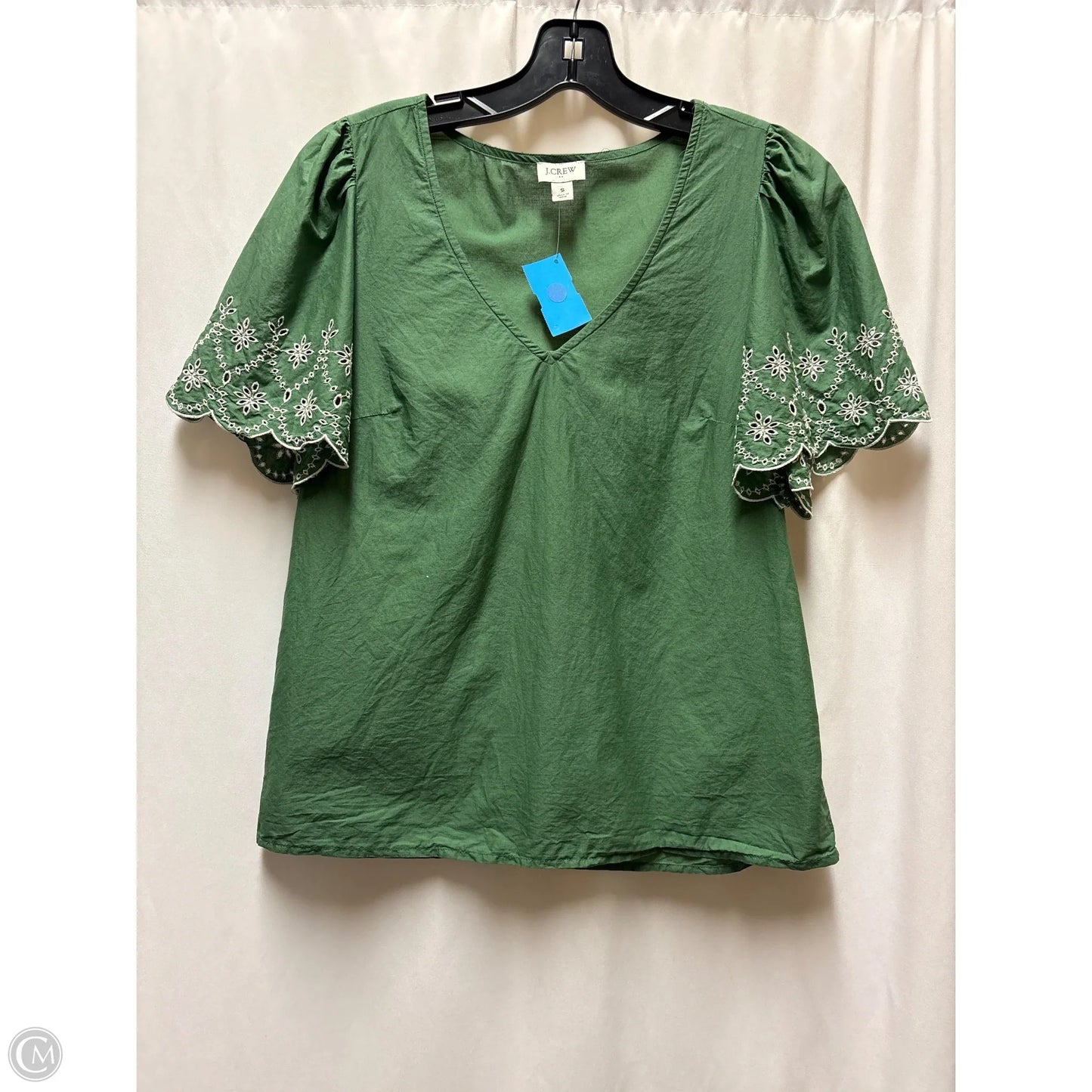 Top Short Sleeve By J. Crew In Green, Size: S