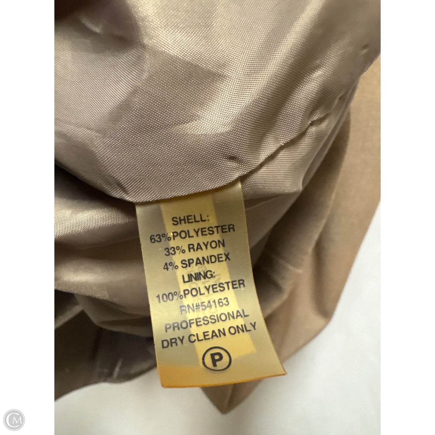 Dress Casual Midi By Calvin Klein In Taupe, Size: S