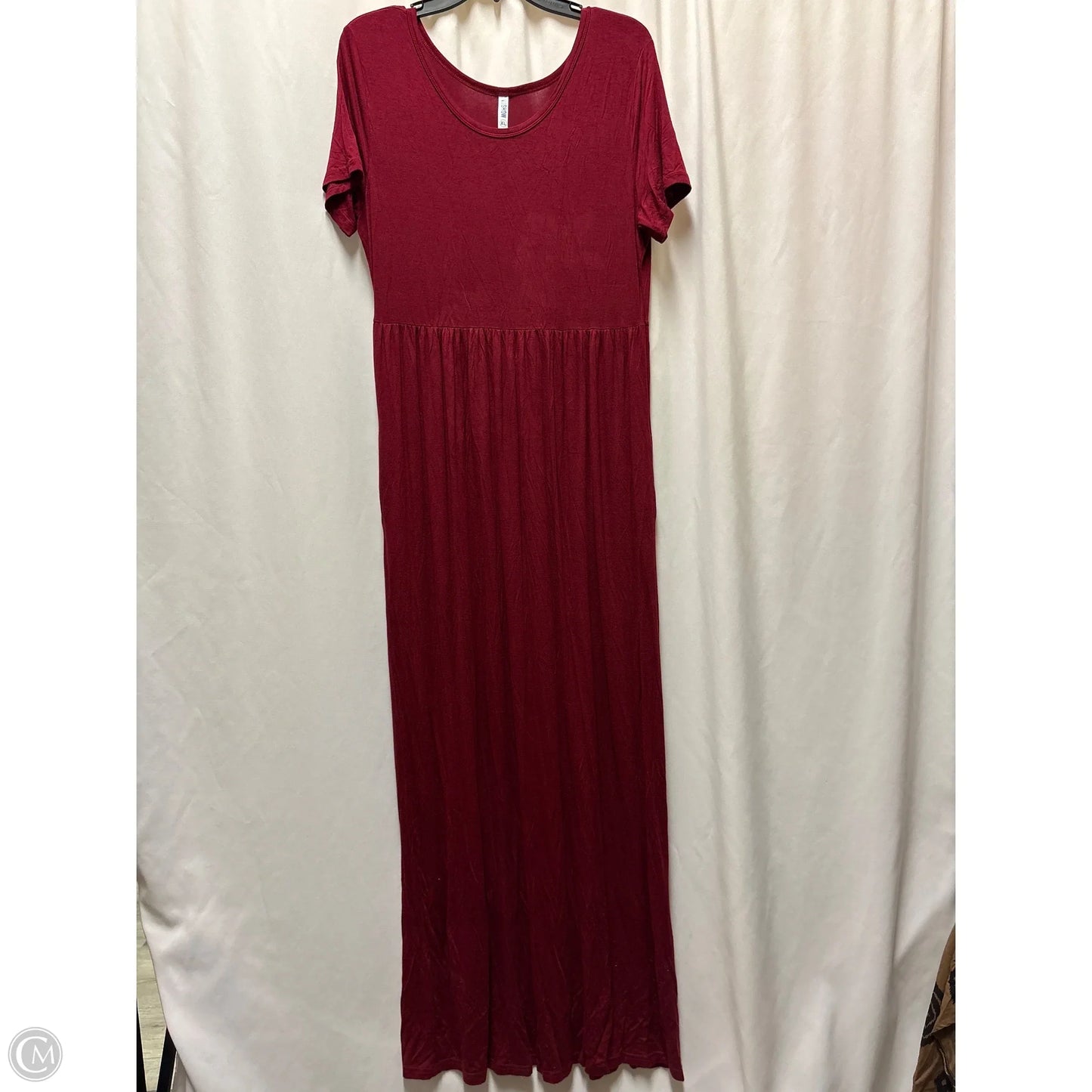Dress Casual Maxi By Clothes Mentor In Maroon, Size: Xl