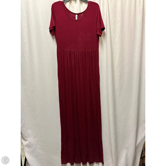 Dress Casual Maxi By Clothes Mentor In Maroon, Size: Xl
