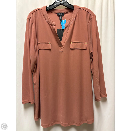 Top Long Sleeve By Jones And Co In Mauve, Size: Xl