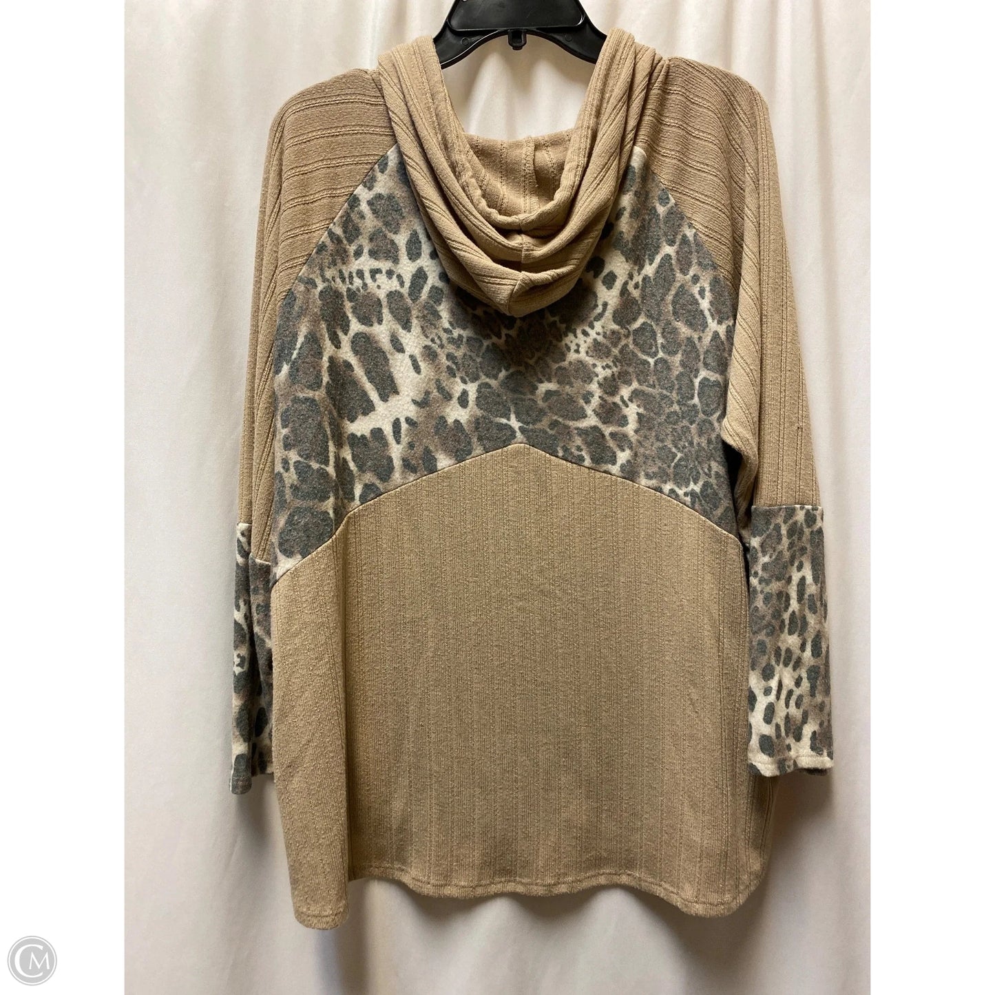 Top Long Sleeve By Bke In Animal Print, Size: Xl