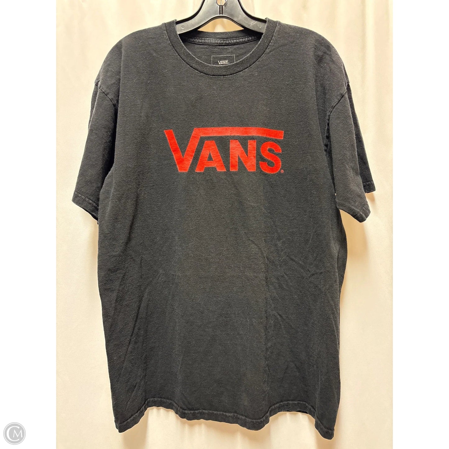 Top Short Sleeve By Vans In Black, Size: L
