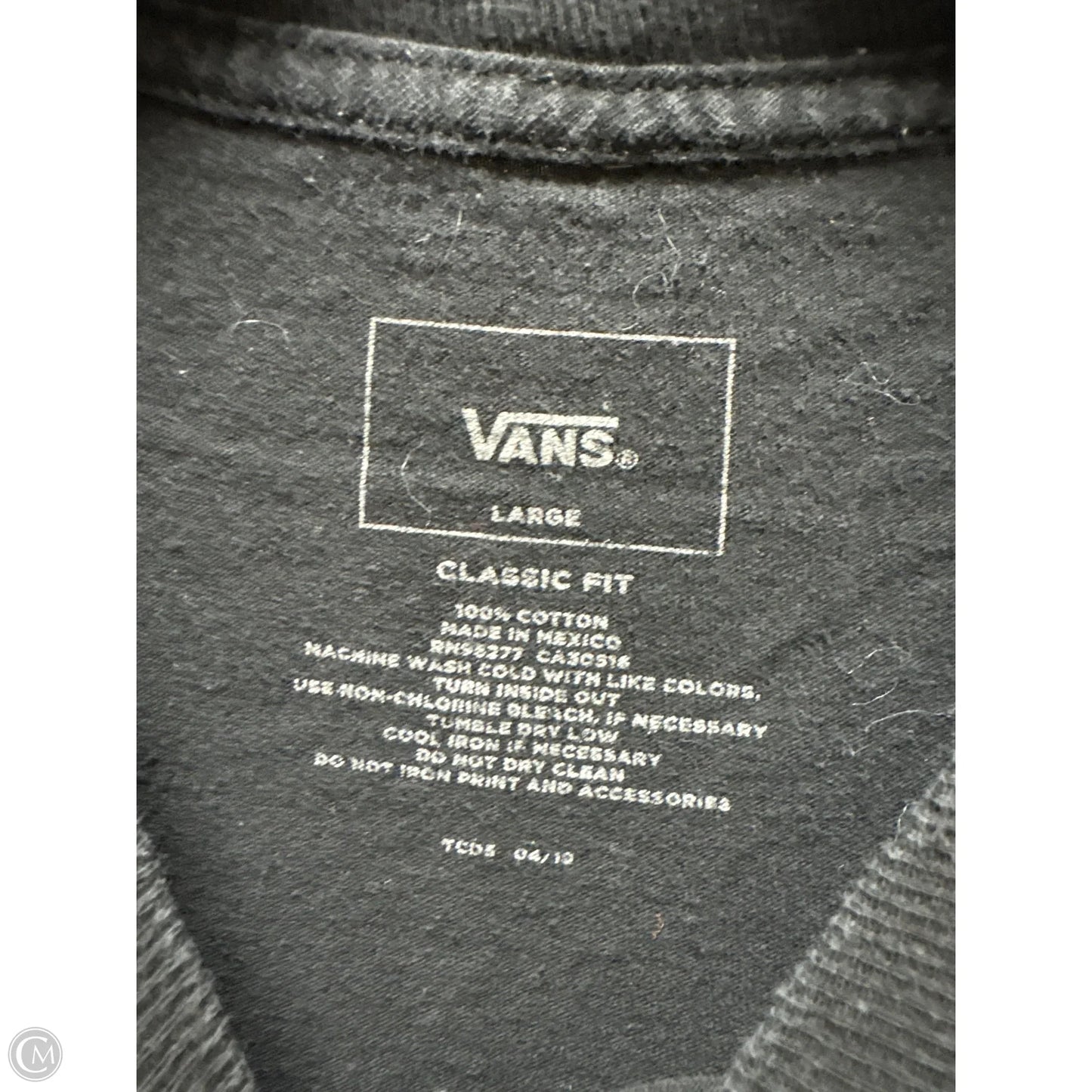 Top Short Sleeve By Vans In Black, Size: L