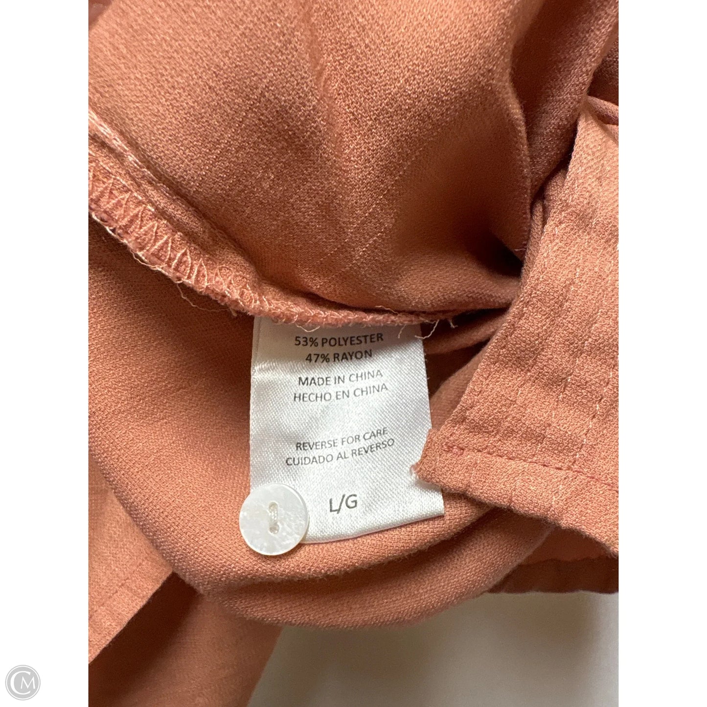 Top Short Sleeve By Clothes Mentor In Mauve, Size: L