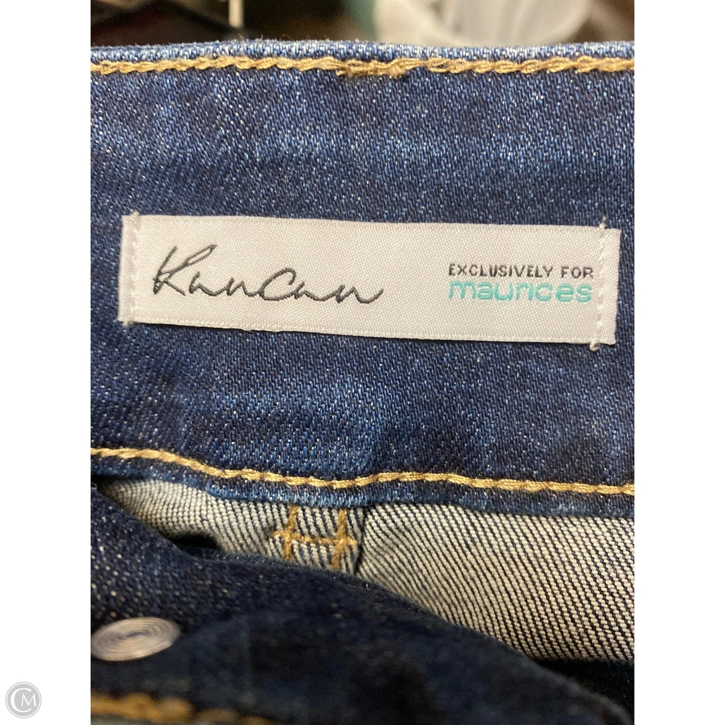 Jeans Cropped By Kancan In Blue Denim, Size: 16