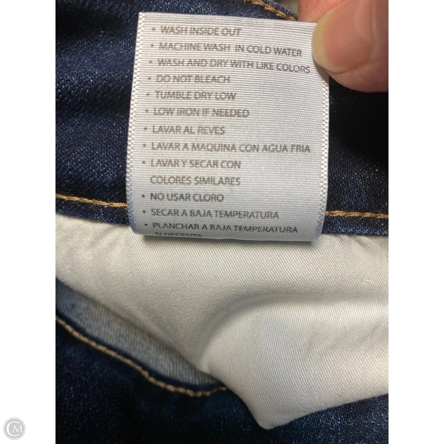 Jeans Cropped By Kancan In Blue Denim, Size: 16