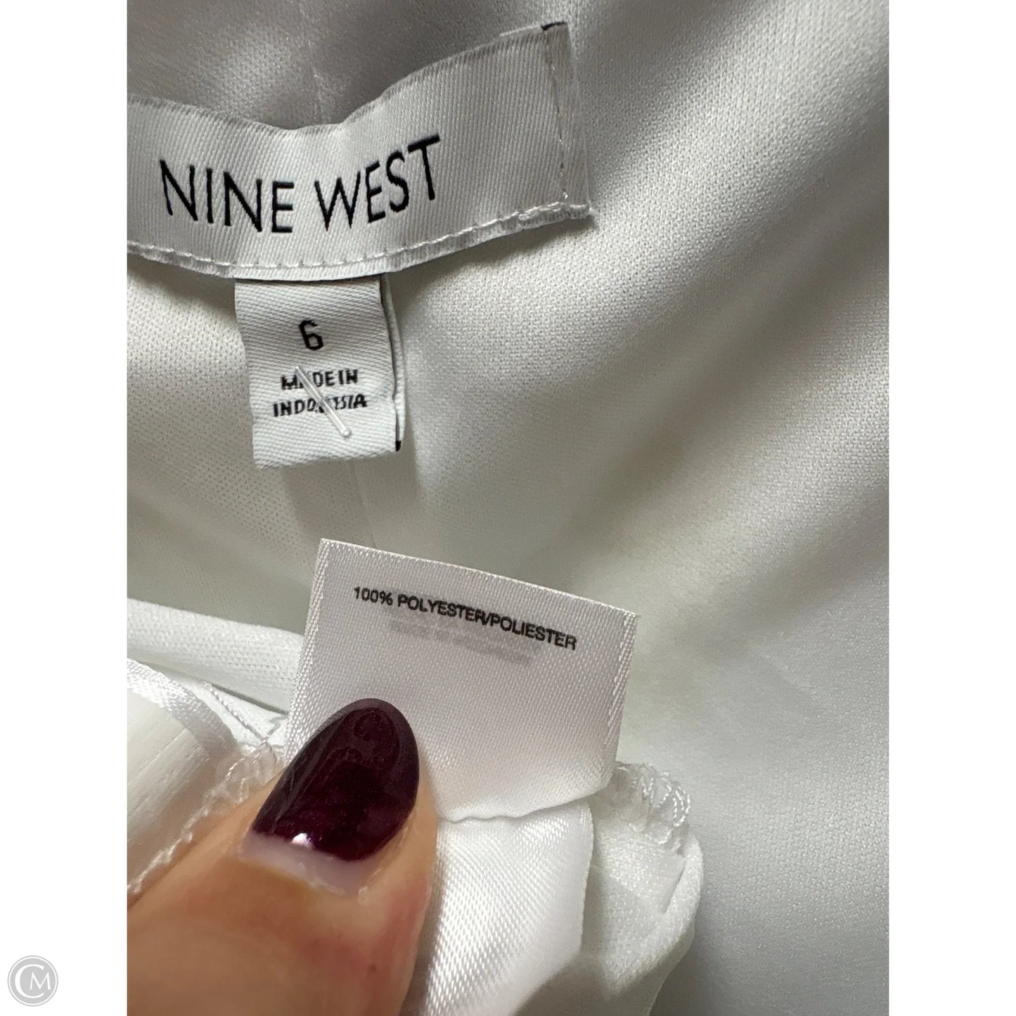 Dress Casual Maxi By Nine West In White & Yellow, Size: S