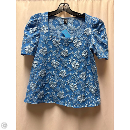 Top Short Sleeve By Shein In Blue, Size: M