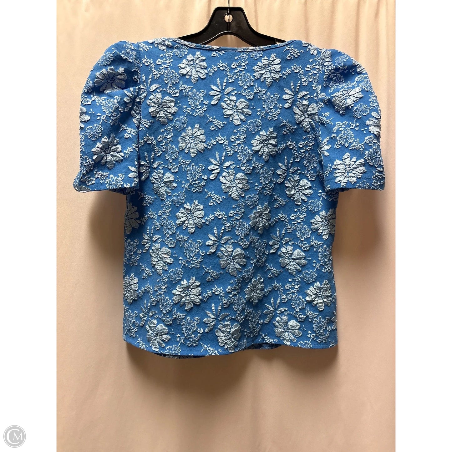 Top Short Sleeve By Shein In Blue, Size: M