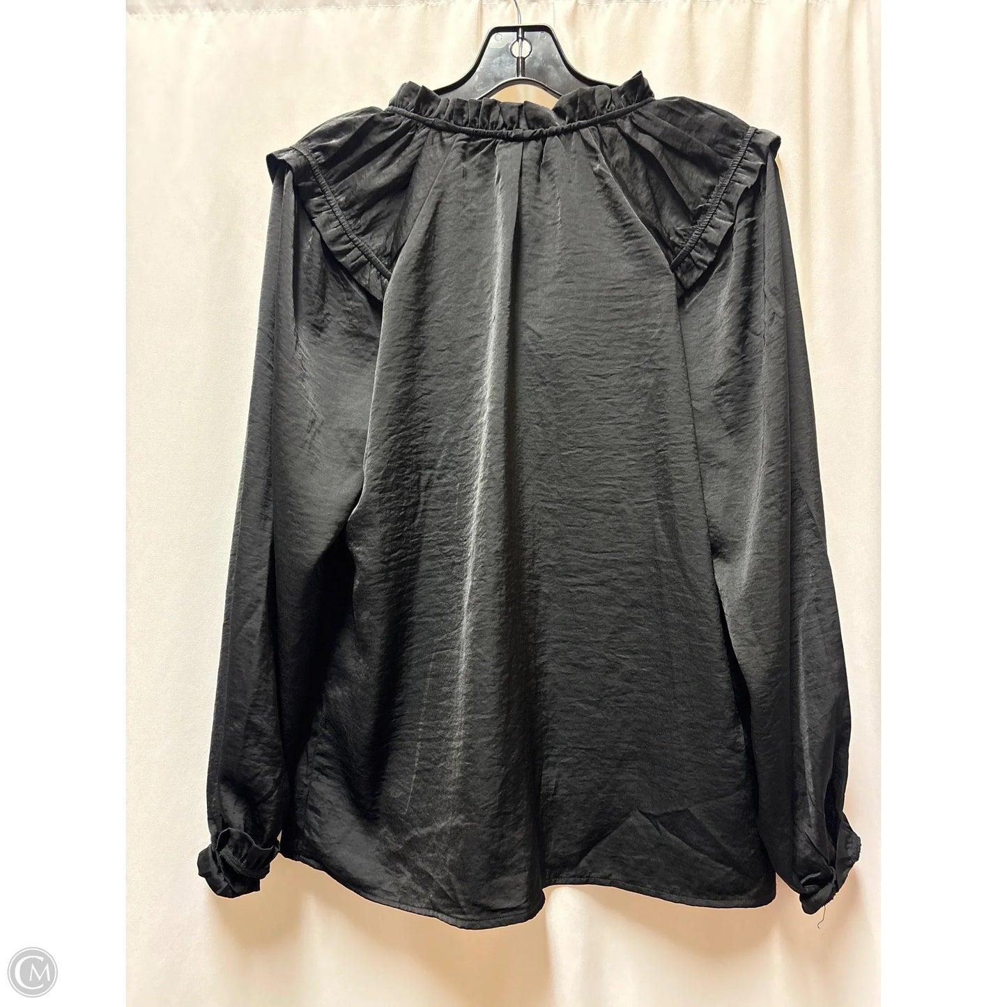 Top Long Sleeve By Knox Rose In Black, Size: S