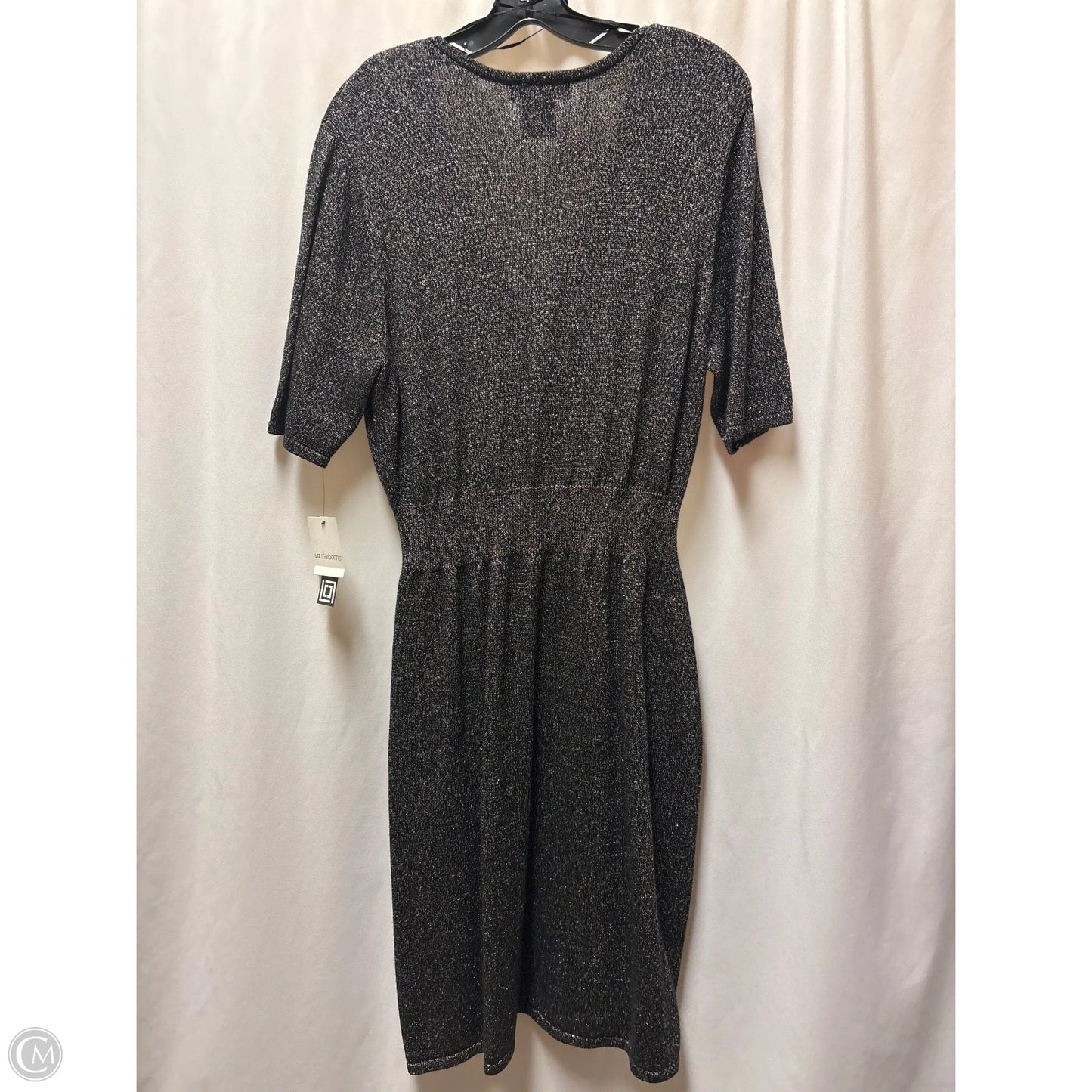 Dress Sweater By Liz Claiborne In Black & Gold, Size: Xl