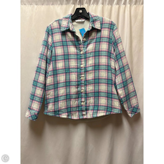 Top Long Sleeve By Riders In Blue & Pink, Size: S