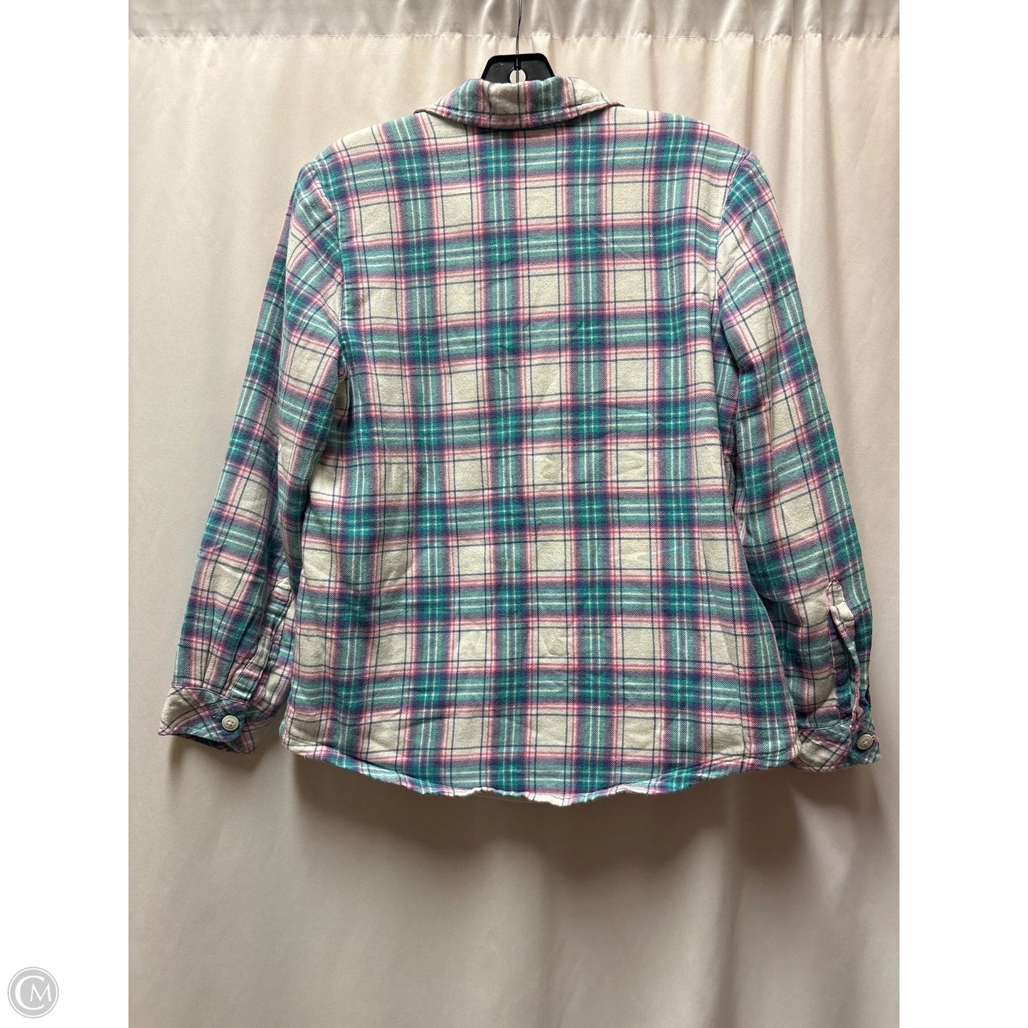 Top Long Sleeve By Riders In Blue & Pink, Size: S