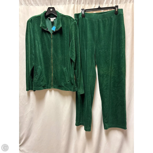 Pants Set 2pc By Sag Harbor In Green, Size: L