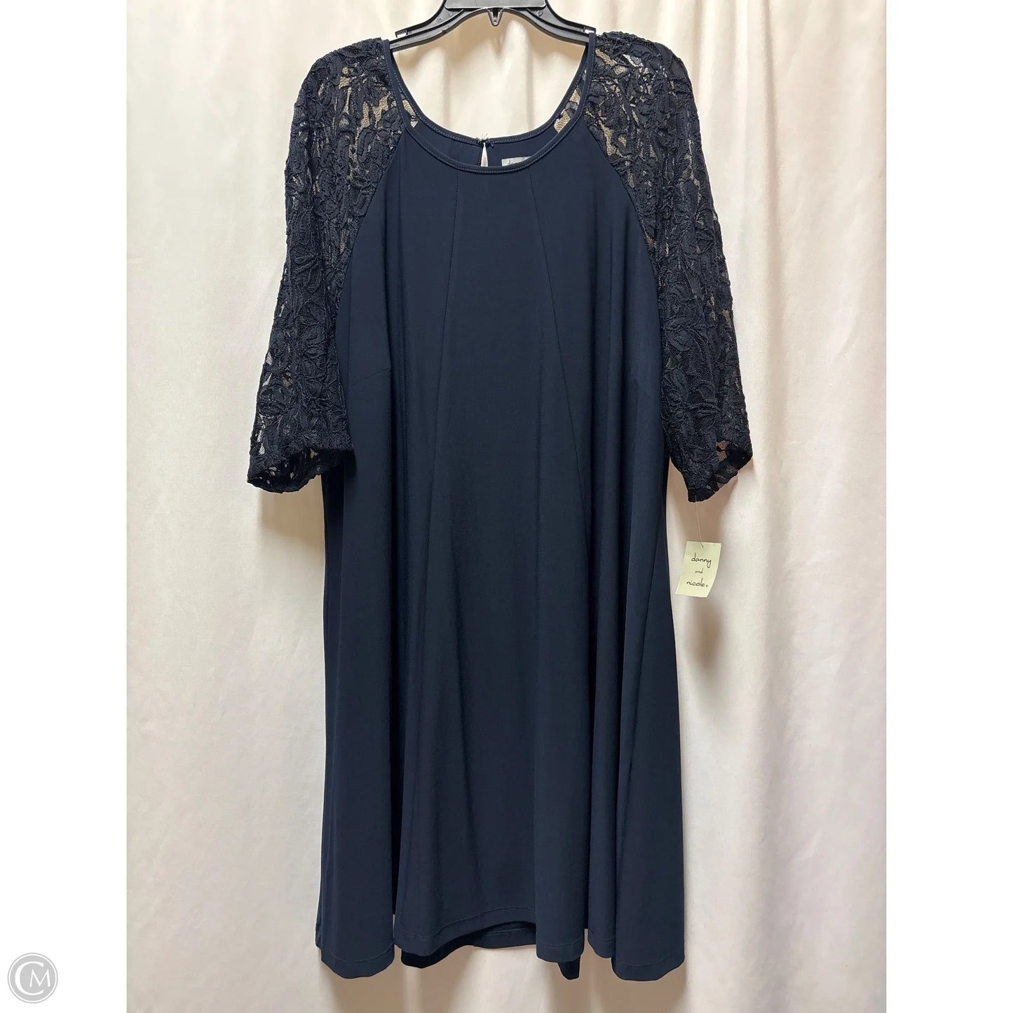 Dress Casual Midi By Dannyandnicole In Navy, Size: 1x
