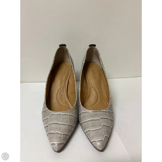Shoes Heels Block By Ellen Tracy In Grey, Size: 7.5