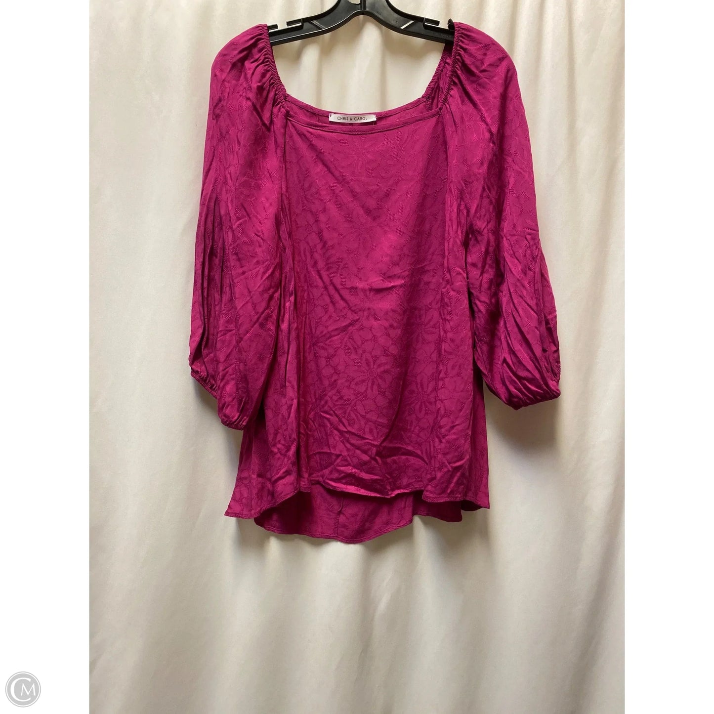 Top Long Sleeve By Chris And Carol In Pink, Size: L