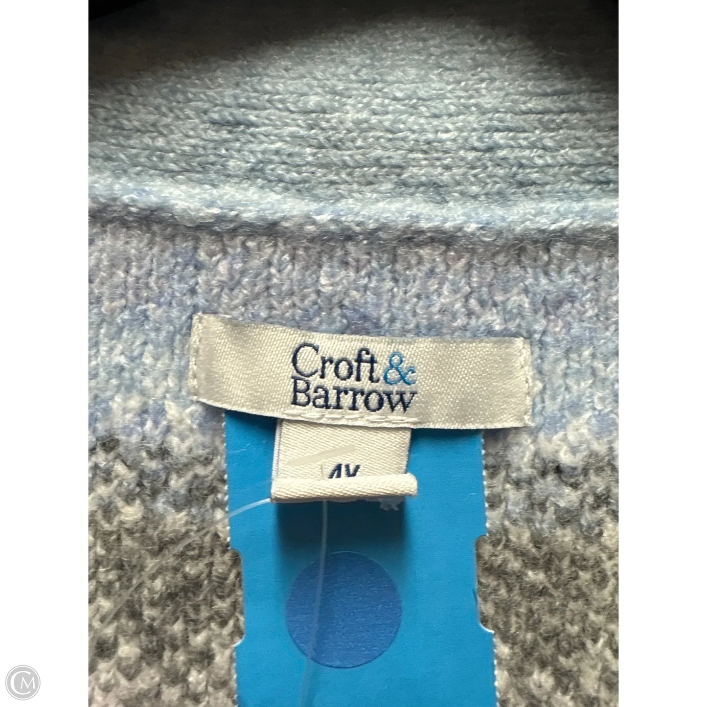 Cardigan By Croft And Barrow In Blue, Size: 4x