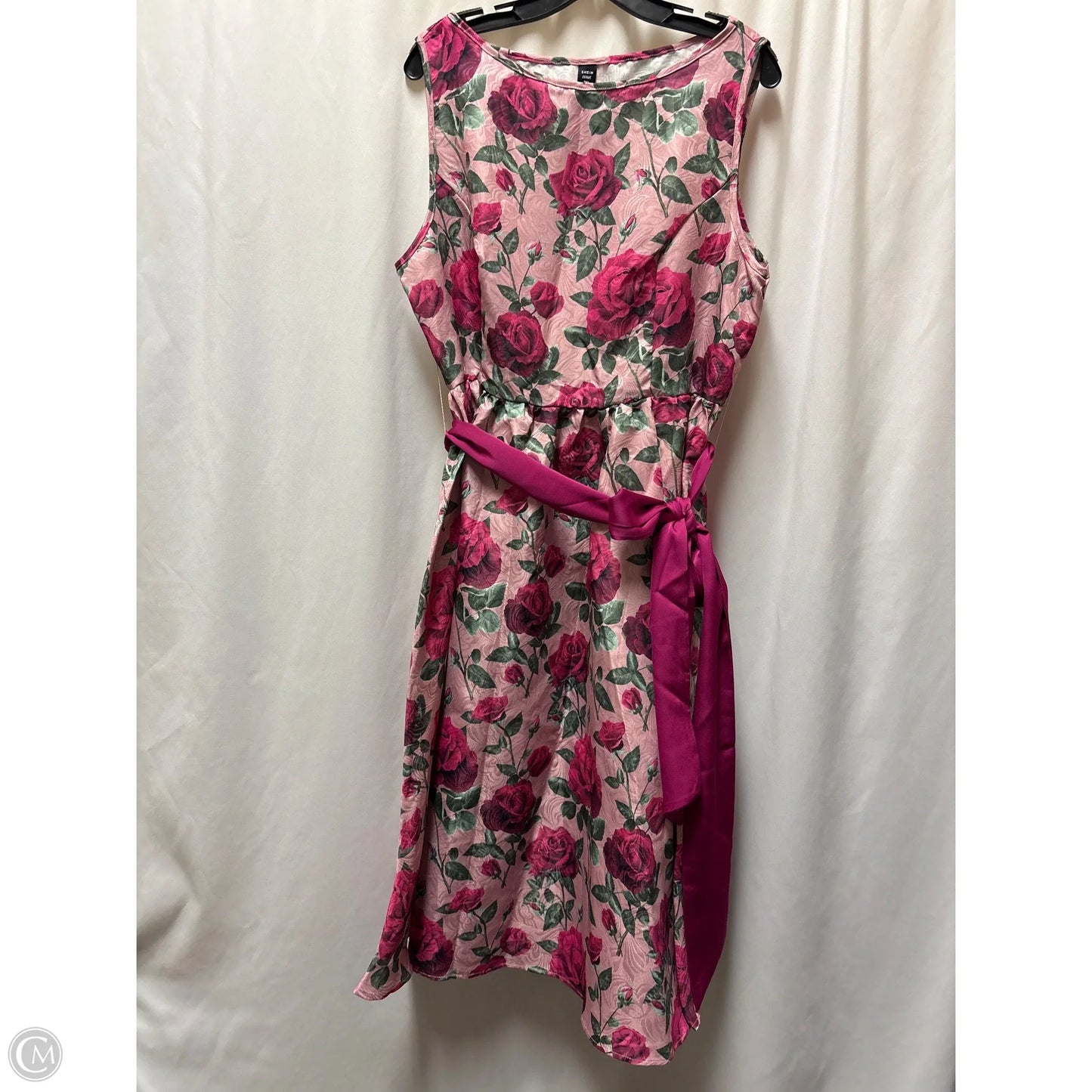 Dress Casual Midi By Shein In Pink, Size: 2x
