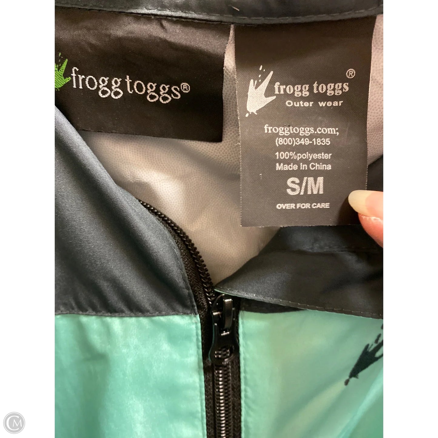 Jacket Windbreaker By Clothes Mentor In Teal, Size: S