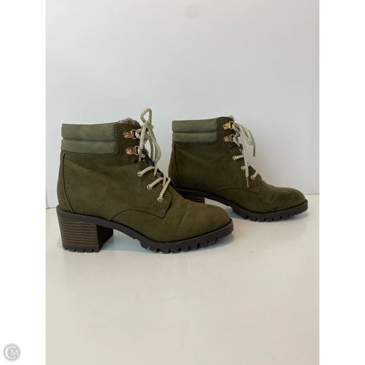 Boots Ankle Heels By Maurices In Green, Size: 8