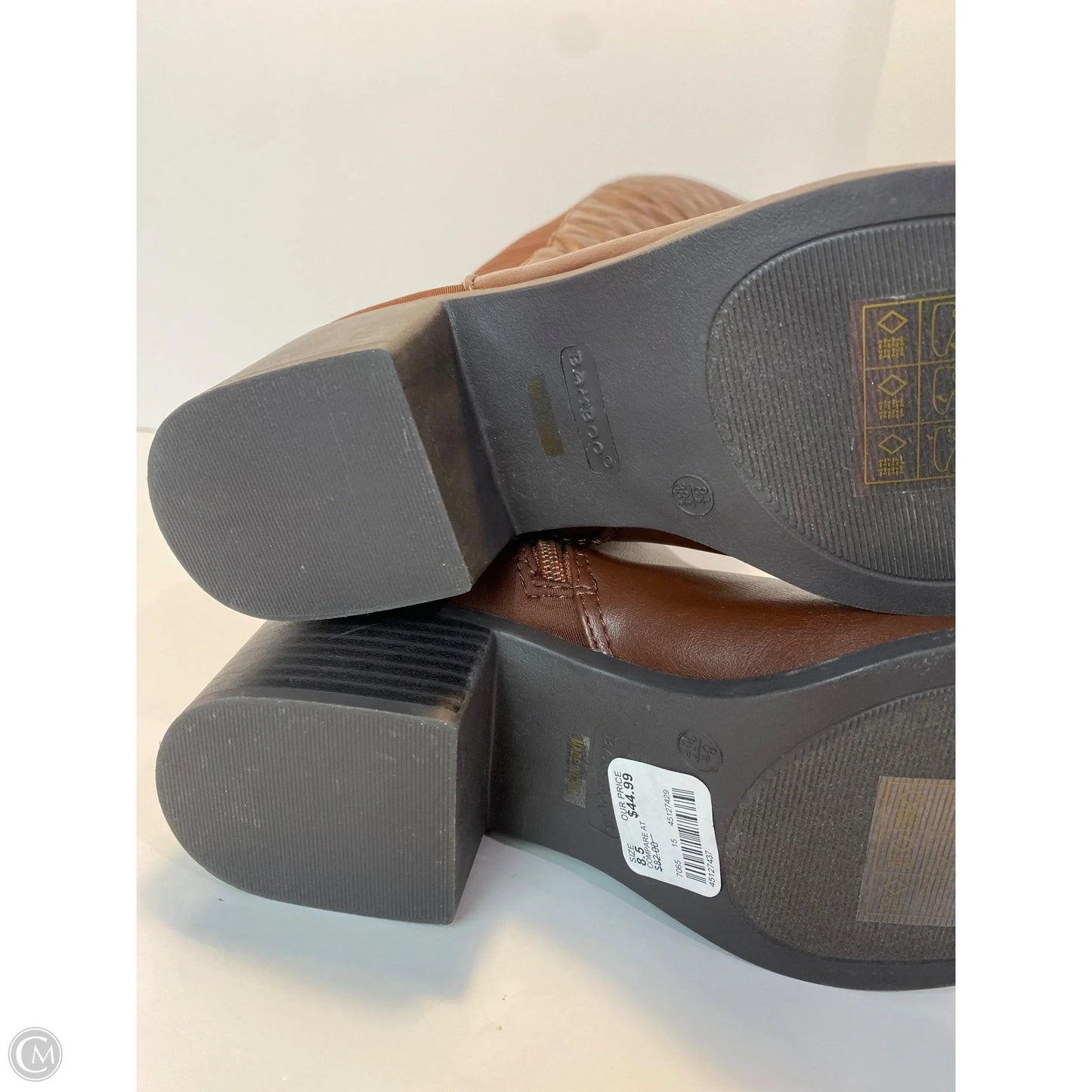 Boots Knee Heels By Bamboo In Brown, Size: 8.5