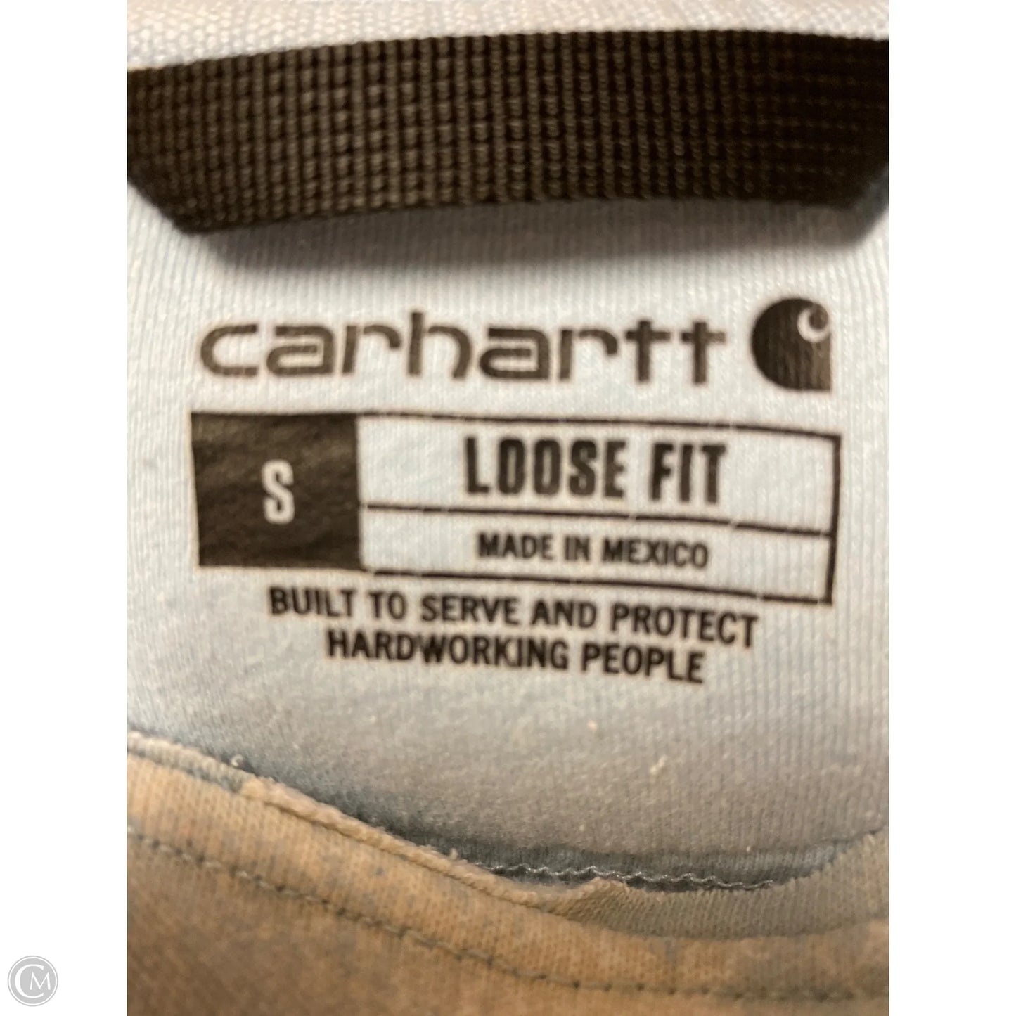 Sweatshirt Collar By Carhartt In Blue, Size: S