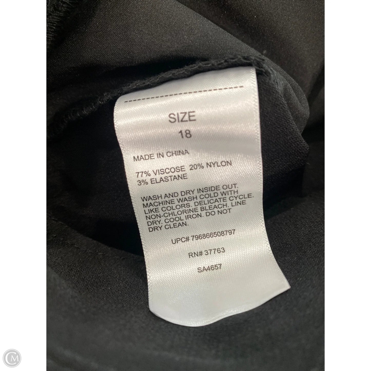 Pants Dress By Rafaella In Black, Size: 18