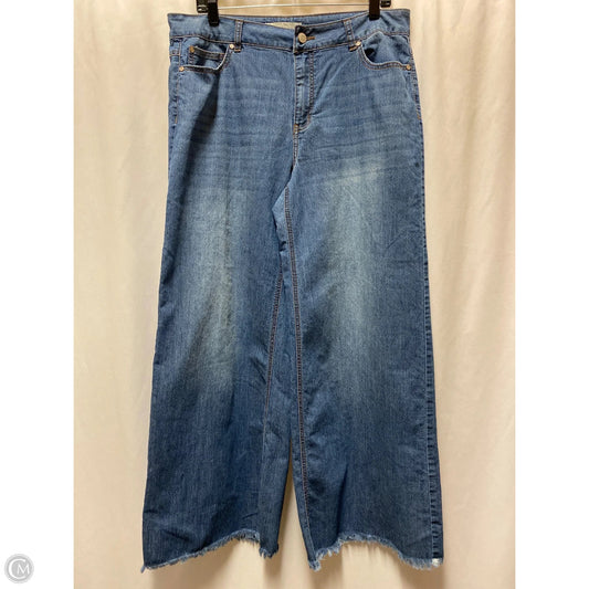 Jeans Wide Leg By Cato In Blue Denim, Size: 16