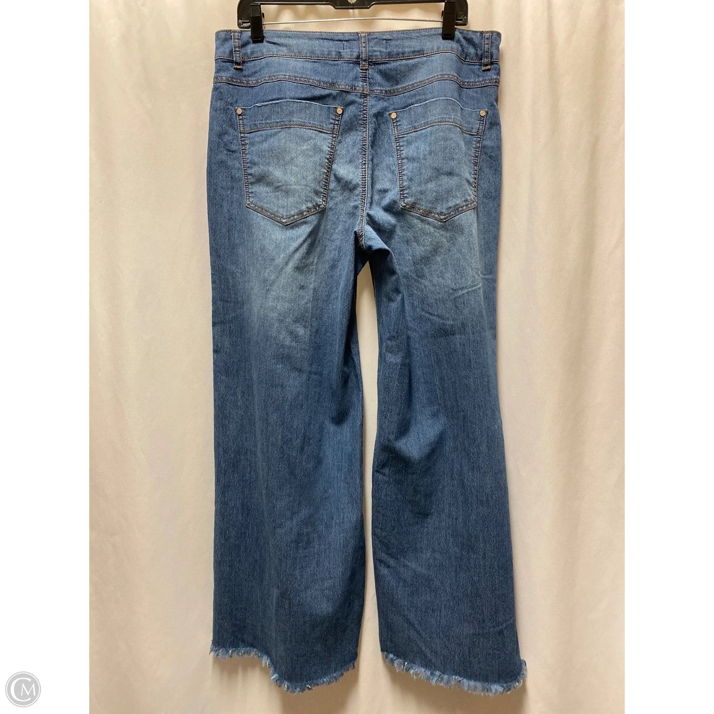 Jeans Wide Leg By Cato In Blue Denim, Size: 16