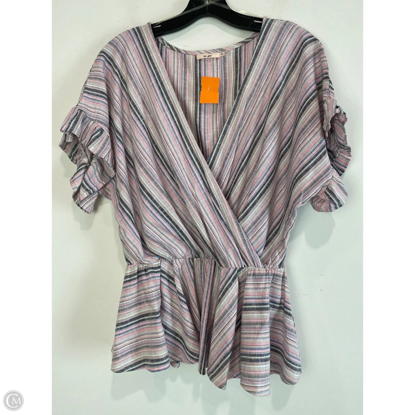 Top Short Sleeve By Mi Ami In Pink, Size: M
