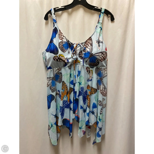 Swimsuit Top By Clothes Mentor In Blue, Size: 4x