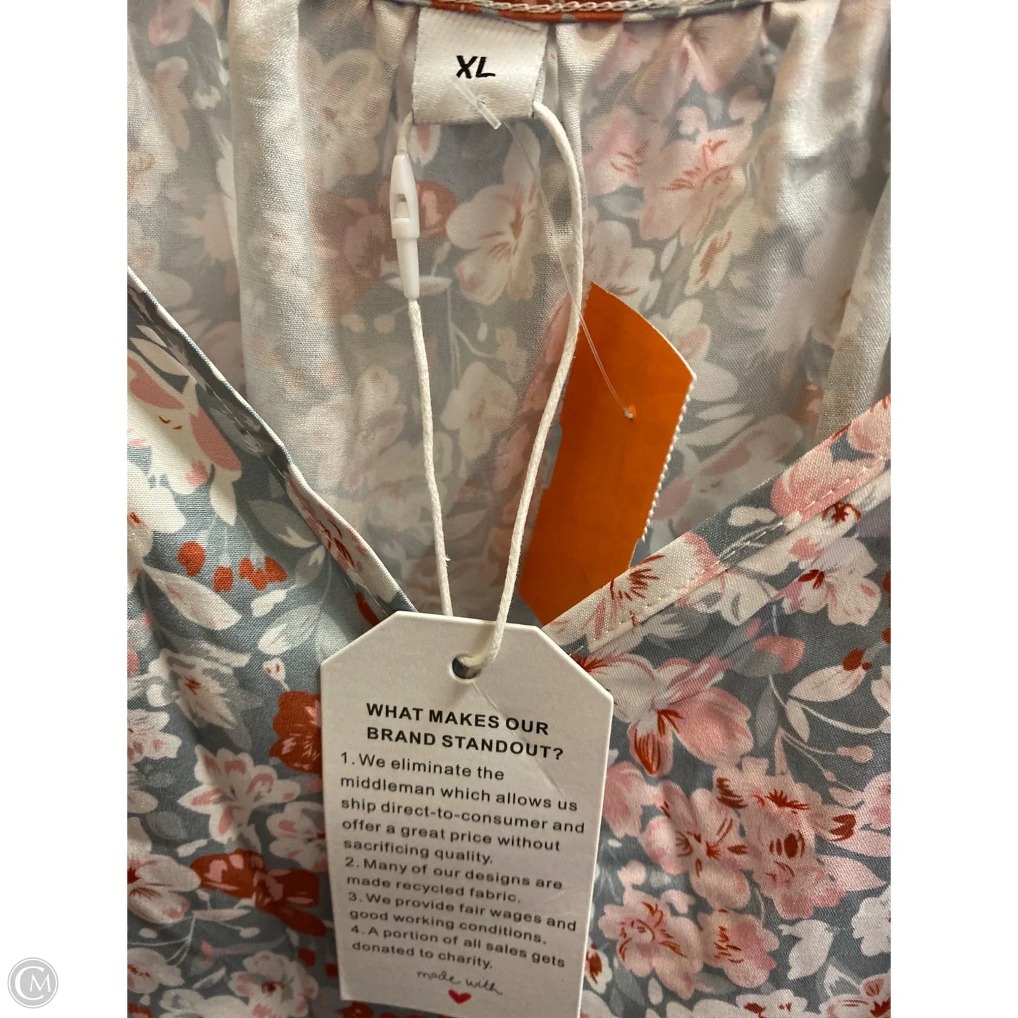 Top Long Sleeve By Clothes Mentor In Grey, Size: Xl