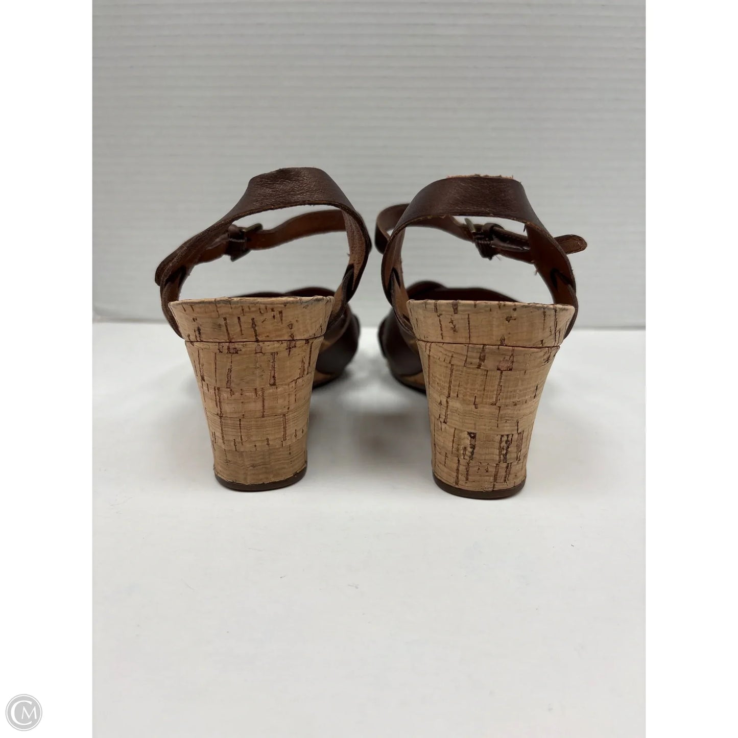 Sandals Heels Block By Clarks In Brown, Size: 7