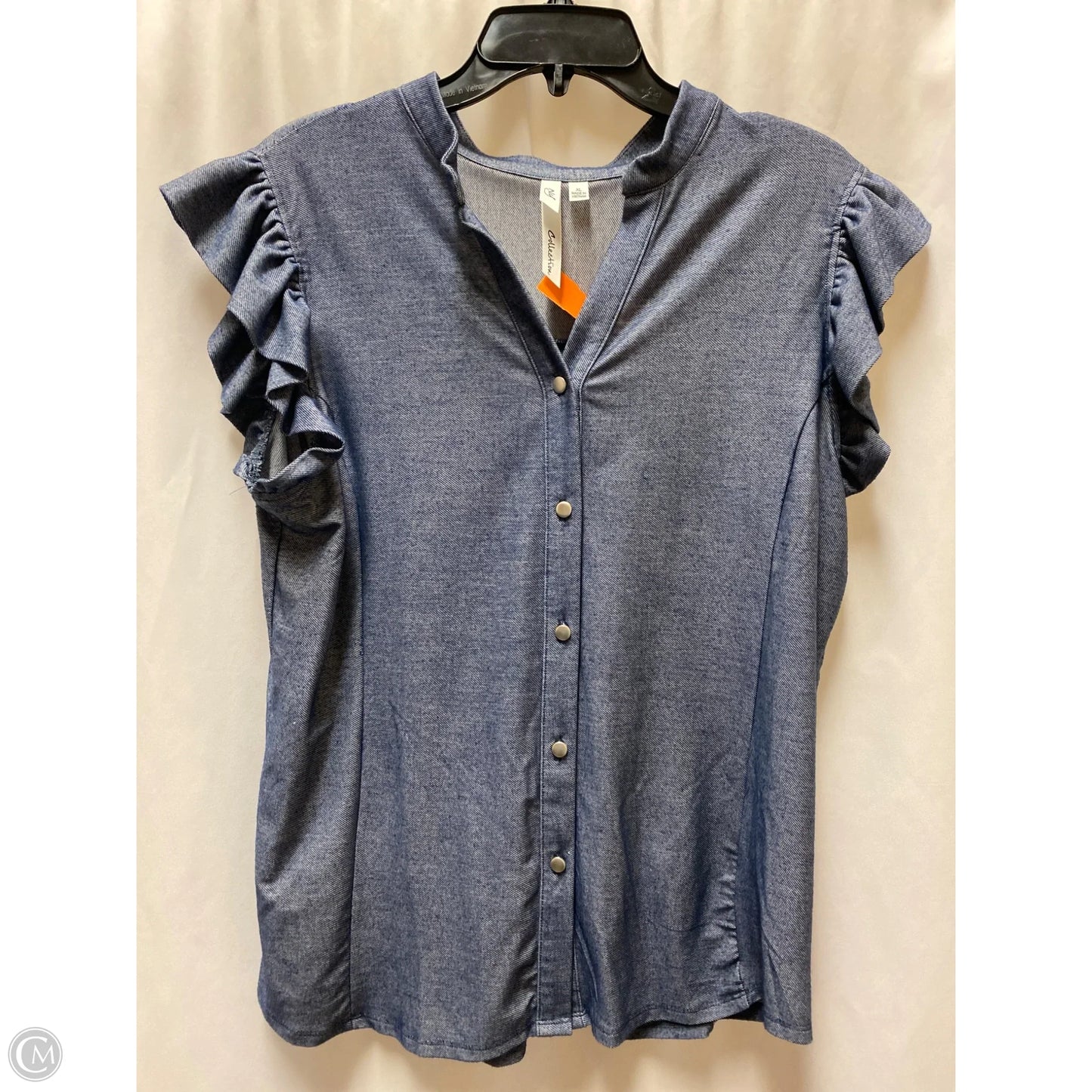 Top Short Sleeve By Ny Collection In Blue, Size: Xl