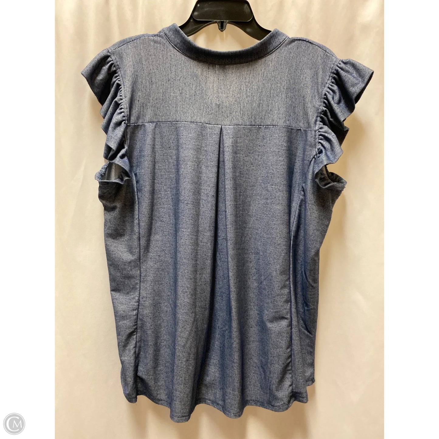 Top Short Sleeve By Ny Collection In Blue, Size: Xl