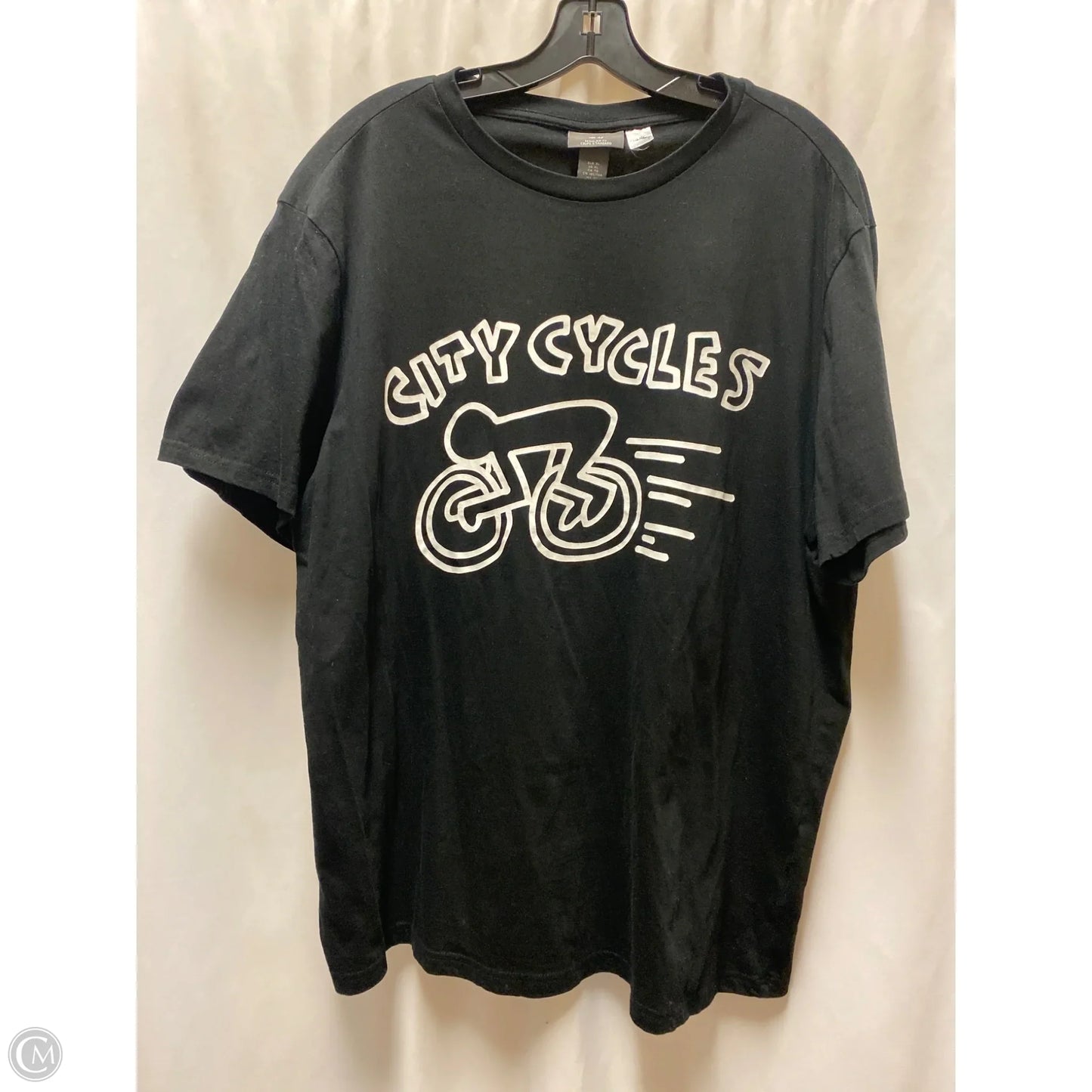 Top Short Sleeve By H&m In Black, Size: Xl