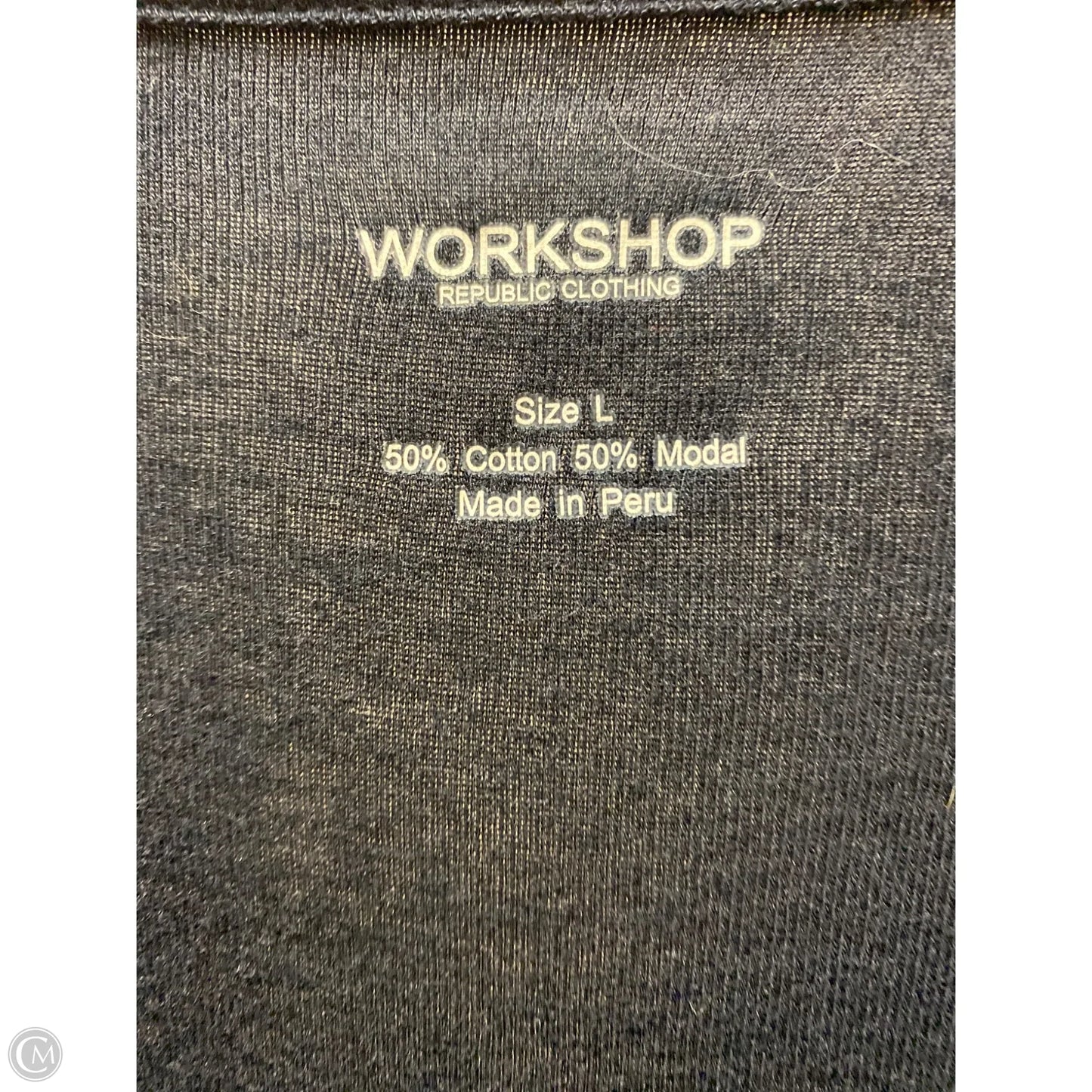 Top Short Sleeve By Workshop In Navy, Size: L