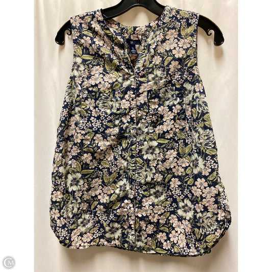 Top Sleeveless By Gap In Navy, Size: S