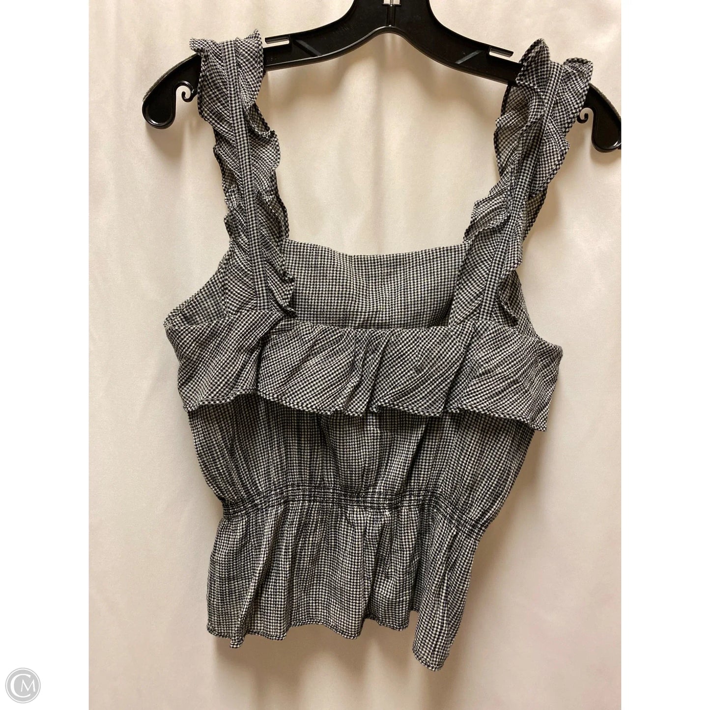 Top Sleeveless By Seven 7 In Black & White, Size: S
