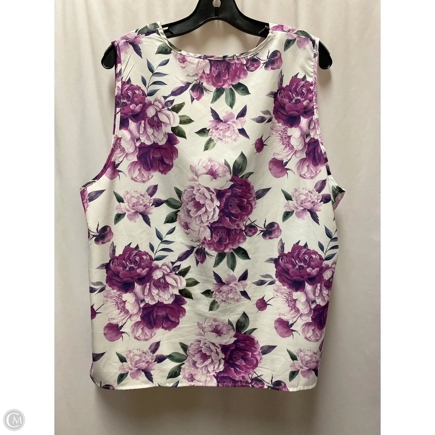 Top Sleeveless By Shein In Purple, Size: 3x