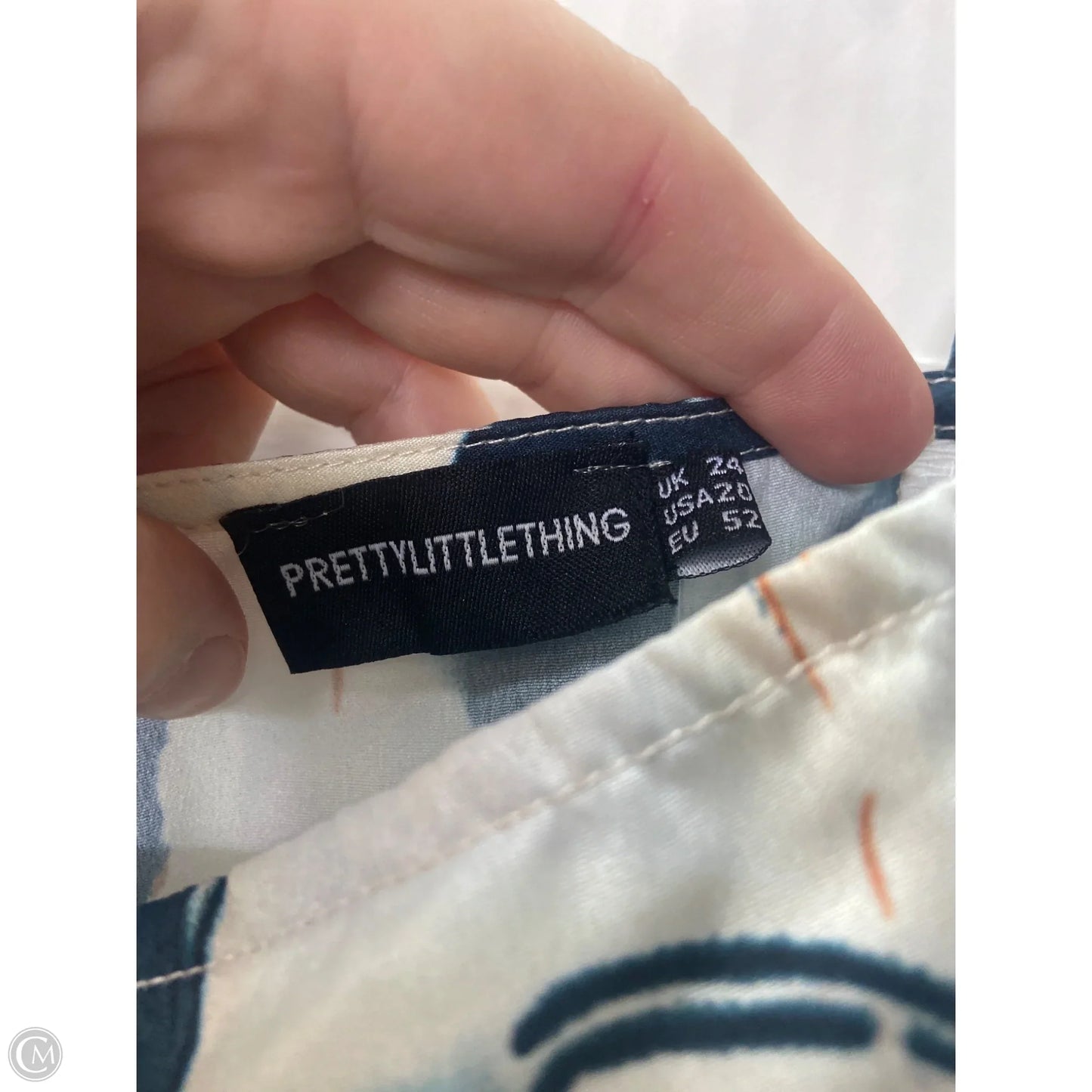 Top Sleeveless By Pretty Little Thing In Blue, Size: 2x