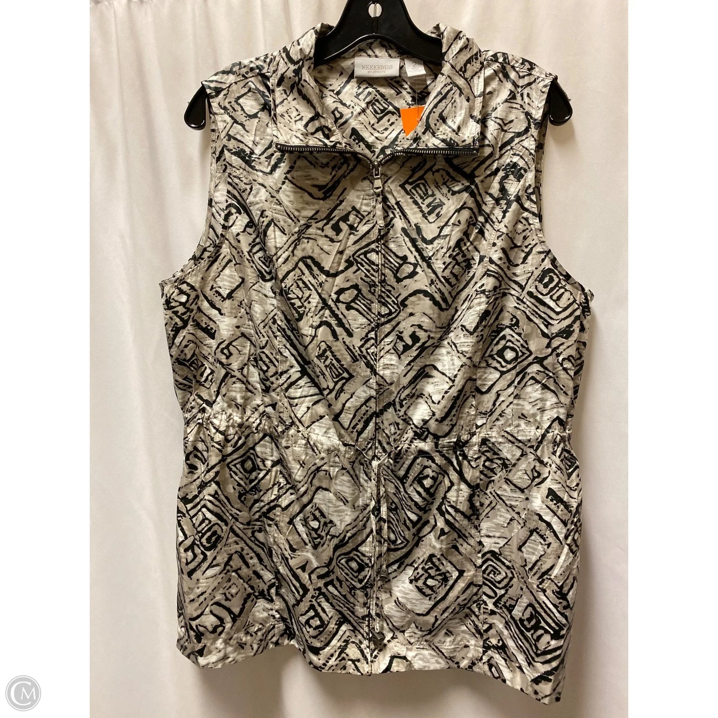 Top Sleeveless By Chicos In Taupe, Size: L